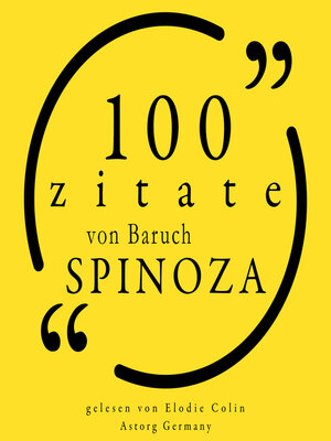cover image of 100 Zitate von Baruch Spinoza